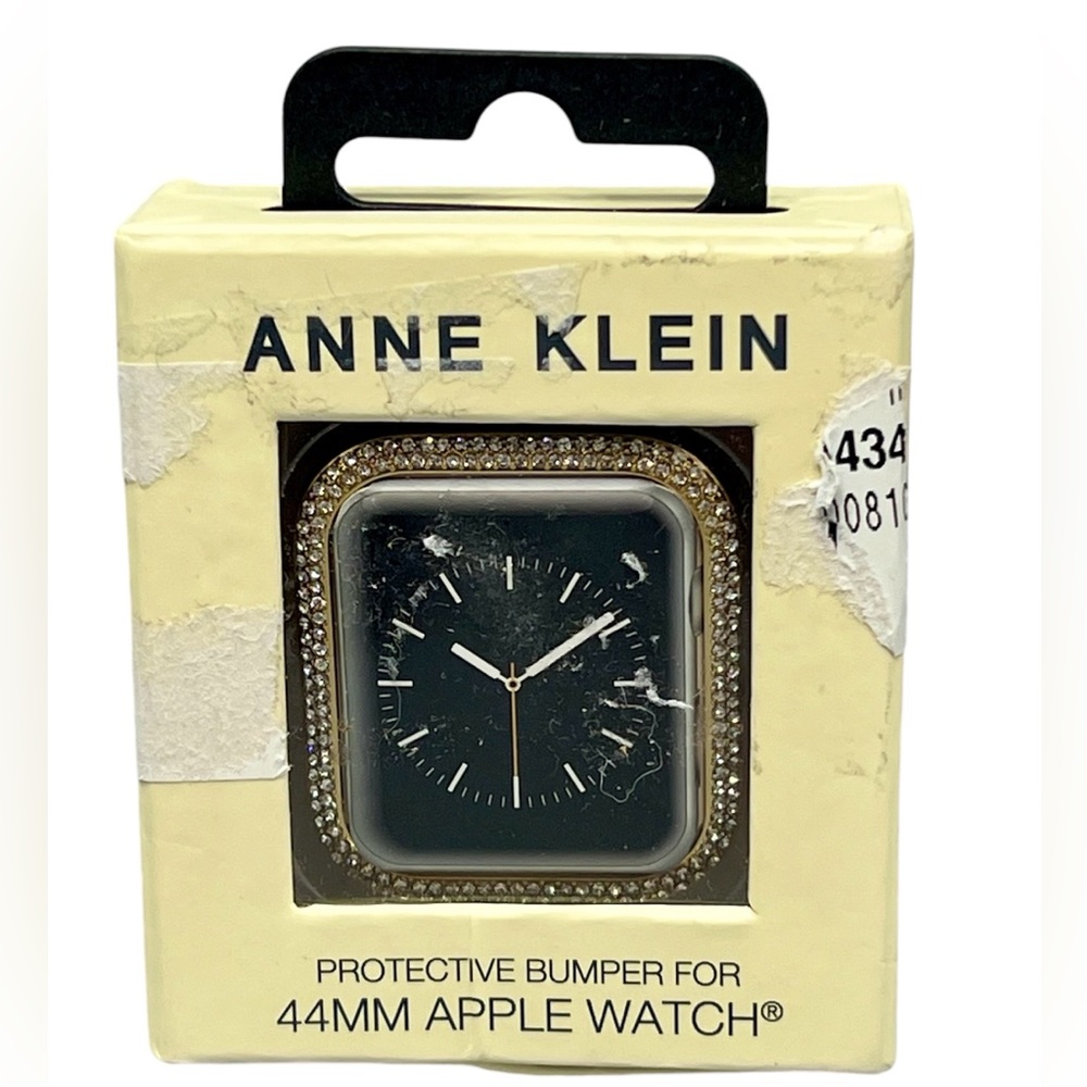 Gold Tone Anne Klein Apple Watch Crystal Mounted Bumper/ Protector